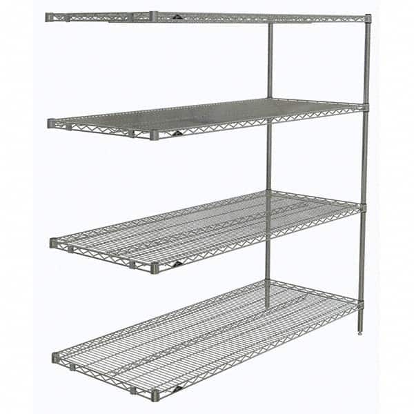 Metro - 2,000 Lb Capacity 4 Shelf Wire Shelving - Add-On Unit - Americas Industrial Supply