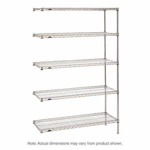 Metro - 2,000 Lb Capacity 5 Shelf Wire Shelving - Add-On Unit - Exact Industrial Supply