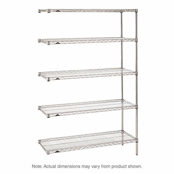 Metro - 2,000 Lb Capacity 5 Shelf Wire Shelving - Add-On Unit - Exact Industrial Supply