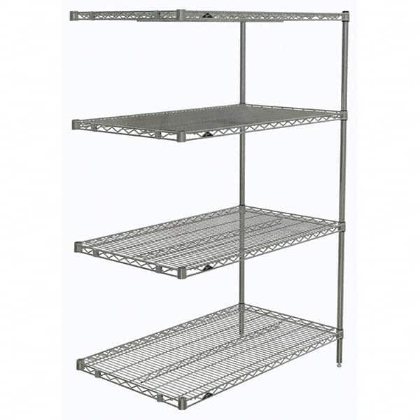 Metro - 2,000 Lb Capacity 4 Shelf Wire Shelving - Add-On Unit - Americas Industrial Supply