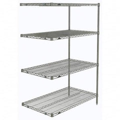 Metro - 2,000 Lb Capacity 4 Shelf Wire Shelving - Add-On Unit - Americas Industrial Supply
