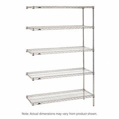 Metro - 2,000 Lb Capacity 5 Shelf Wire Shelving - Add-On Unit - Americas Industrial Supply