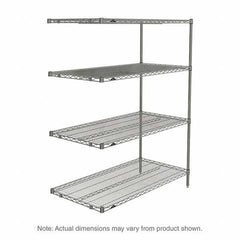 Metro - 2,000 Lb Capacity 4 Shelf Wire Shelving - Add-On Unit - Americas Industrial Supply