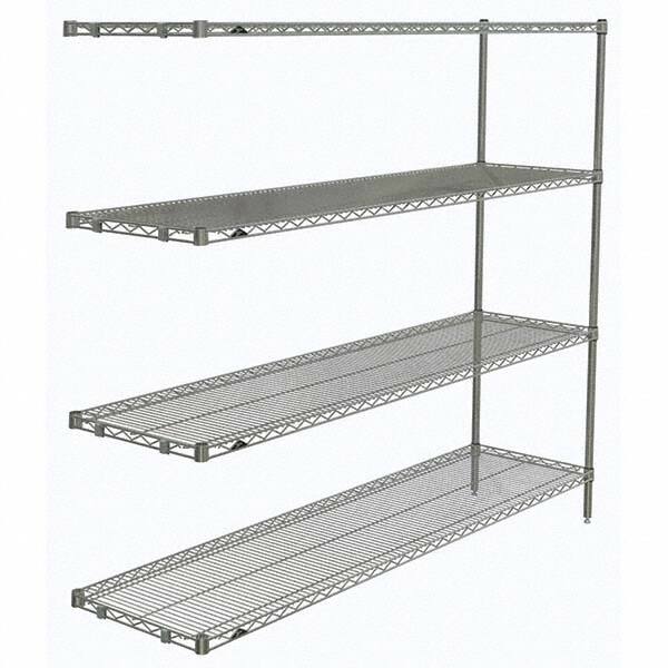 Metro - 2,000 Lb Capacity 4 Shelf Wire Shelving - Add-On Unit - Americas Industrial Supply