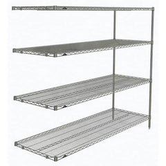 Metro - 2,000 Lb Capacity 4 Shelf Wire Shelving - Add-On Unit - Americas Industrial Supply