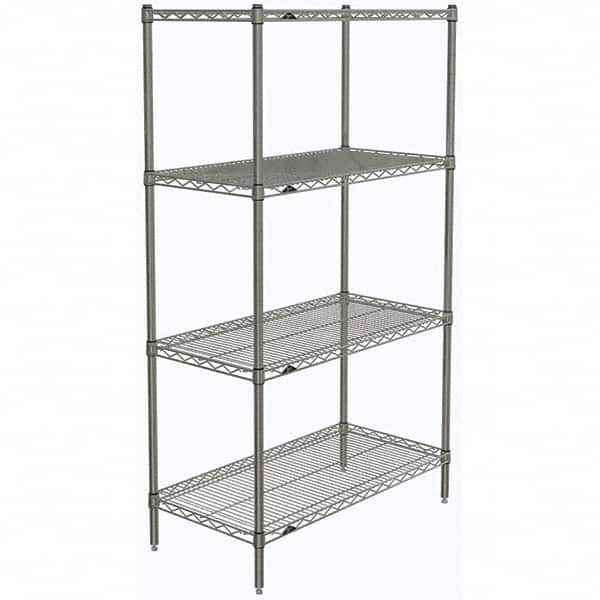 Metro - 2,000 Lb Capacity 4 Shelf Wire Shelving - Starter Unit - Americas Industrial Supply