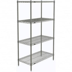 Metro - 2,000 Lb Capacity 4 Shelf Wire Shelving - Starter Unit - Americas Industrial Supply