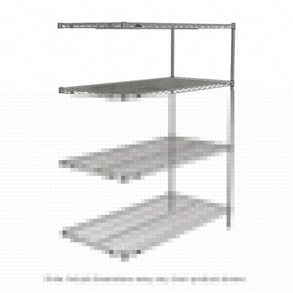 Metro - 2,000 Lb Capacity 4 Shelf Wire Shelving - Add-On Unit - Americas Industrial Supply