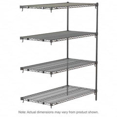 Metro - 2,000 Lb Capacity 4 Shelf Wire Shelving - Add-On Unit - Americas Industrial Supply