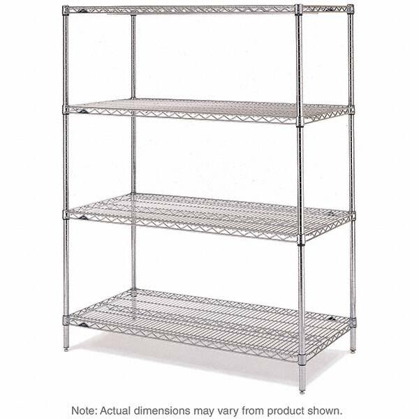 Metro - 2,000 Lb Capacity 4 Shelf Wire Shelving - Starter Unit - Americas Industrial Supply