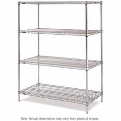 Metro - 2,000 Lb Capacity 4 Shelf Wire Shelving - Starter Unit - Americas Industrial Supply