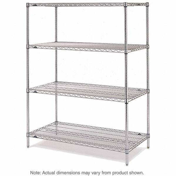 Metro - 2,000 Lb Capacity 4 Shelf Wire Shelving - Starter Unit - Americas Industrial Supply