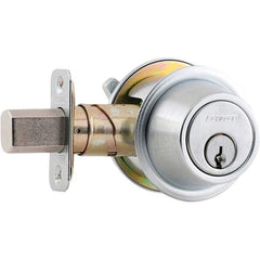Schlage - Deadbolts Type: Single Cylinder Door Thickness Range: 1-3/8 - 1-7/8 - Americas Industrial Supply