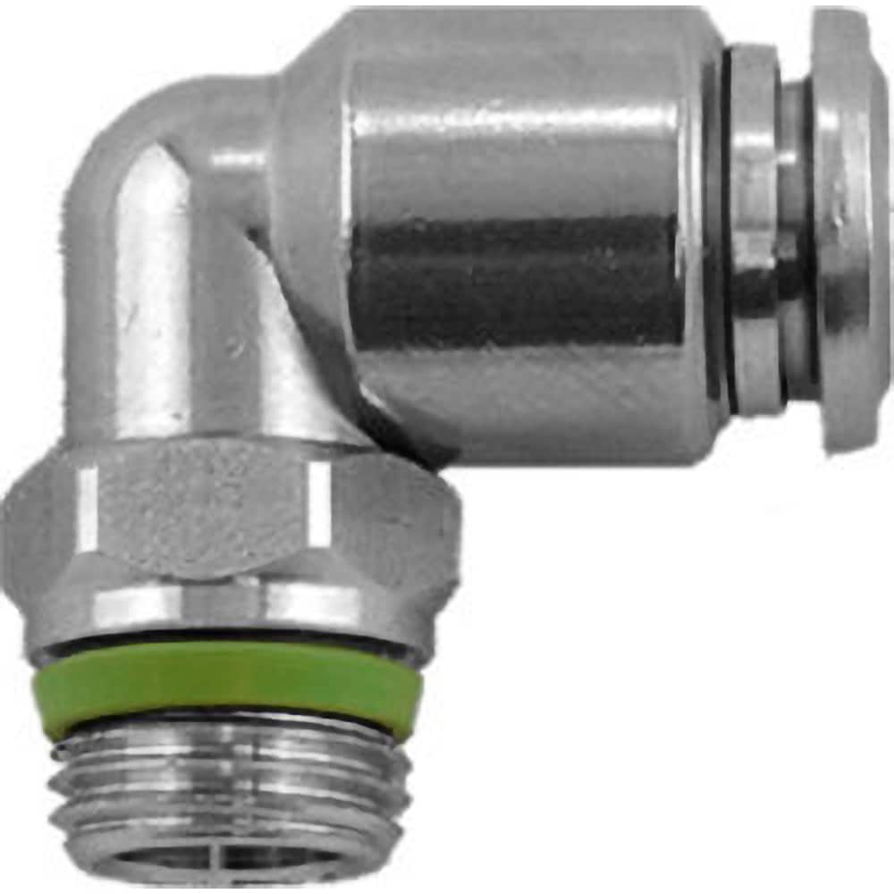 Aignep USA - Metal Push-To-Connect Tube Fittings; Type: Male Elbow Swivel ; Tube Outside Diameter (mm): 6 ; Maximum Working Pressure: 290.000 ; Connection Style: Push to Connect ; Connection Type: Push to Connect ; Material: 316L Stainless Steel - Exact Industrial Supply
