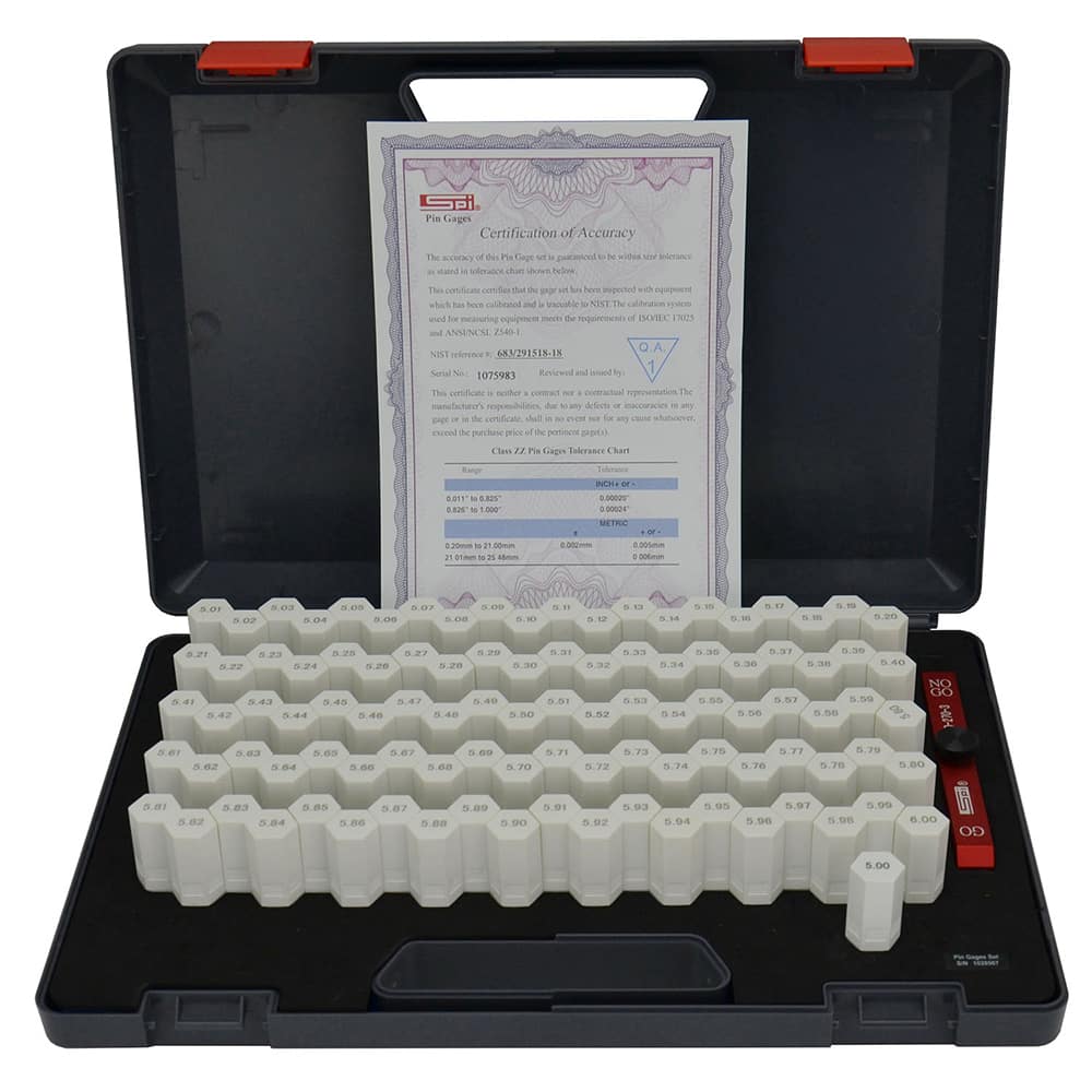 Class ZZ Plug Gage Set: 0.1969 to 0.2362″ Range, 101 Pc 0.002000″ Tolerance