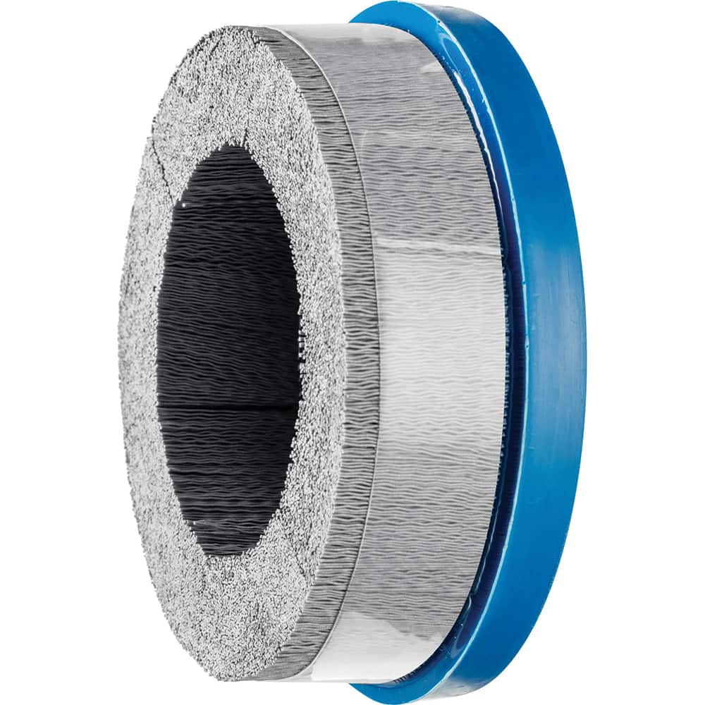 PFERD - Disc Brushes; Outside Diameter (Inch): 6 ; Grit: 320 ; Abrasive Material: Silicon Carbide ; Brush Type: Crimped ; Connector Type: Arbor ; Arbor Hole Size (Inch): 7/8 - Exact Industrial Supply