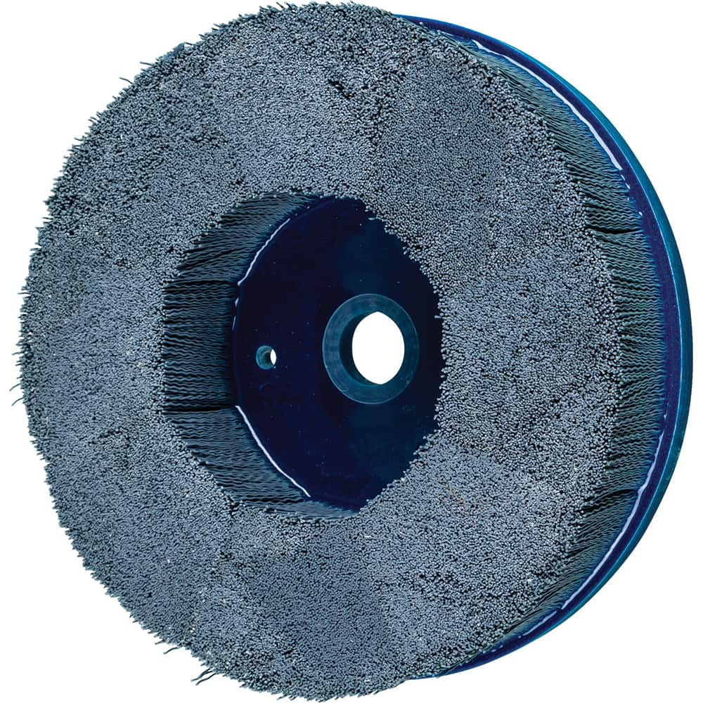 PFERD - Disc Brushes; Outside Diameter (Inch): 8 ; Grit: 320 ; Abrasive Material: Silicon Carbide ; Brush Type: Crimped ; Connector Type: Arbor ; Arbor Hole Size (Inch): 7/8 - Exact Industrial Supply