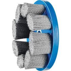 PFERD - Disc Brushes; Outside Diameter (Inch): 6 ; Grit: 320 ; Abrasive Material: Silicon Carbide ; Brush Type: Crimped ; Connector Type: Arbor ; Arbor Hole Size (Inch): 7/8 - Exact Industrial Supply