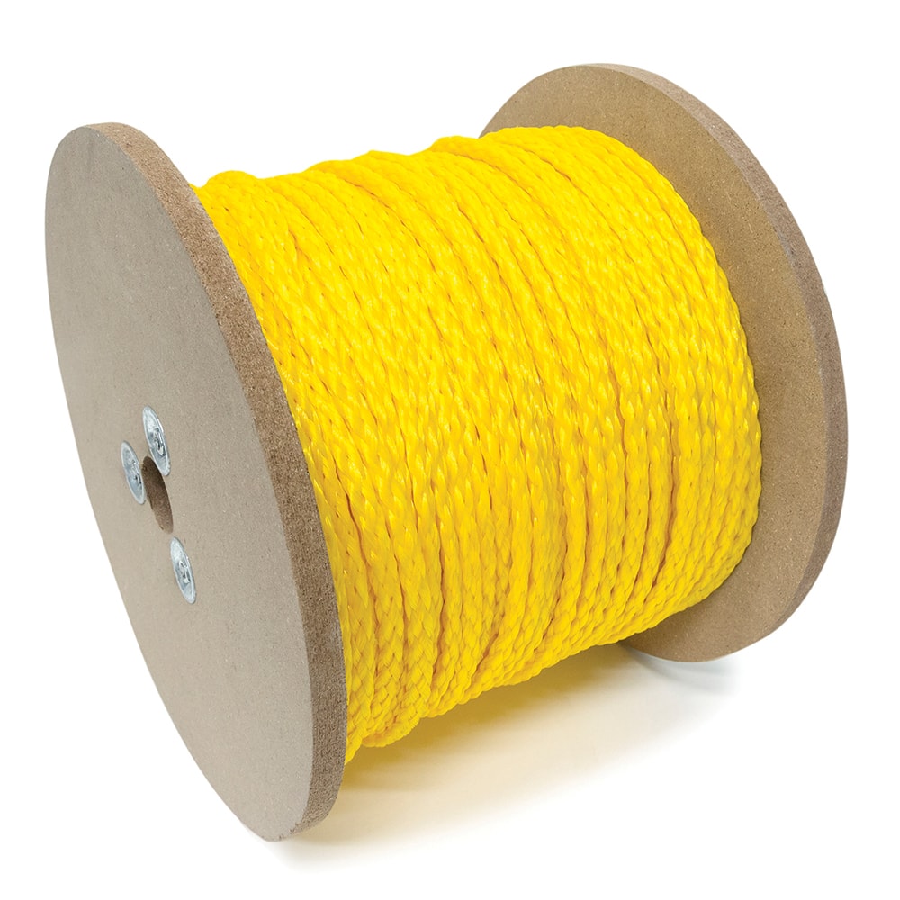 Mibro - Rope; Type: Barrier Rope ; Head/Holder Diameter (Inch): 5/16 ; Material: Polypropylene ; Load Capacity (Lb.): 135.000 ; Maximum Length: 600.00 ; Color: Yellow - Exact Industrial Supply