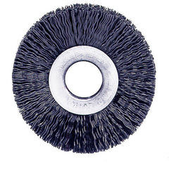 3″ Small Diameter Nylon Wheel Brush, .016″ Crimped Black Fill, 1/2″ Arbor Hole - Americas Industrial Supply
