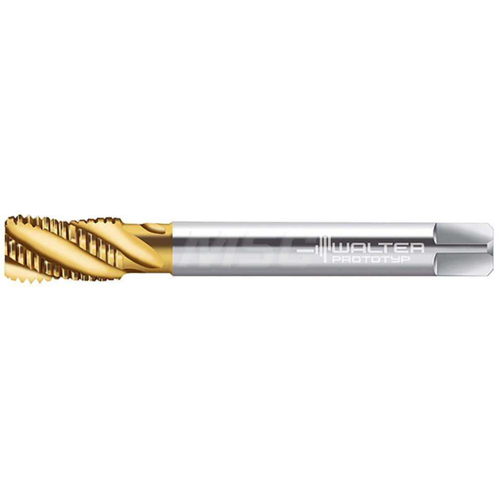 Spiral Flute Tap: 5/8-11, UNC, 3 Flute, Semi-Bottoming, 2B Class of Fit, High Speed Steel-E, TiN Finish Right Hand Flute, Right Hand Thread, Series TC115