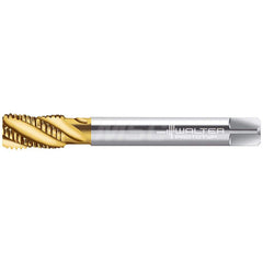 Spiral Flute Tap: 5/8-11, UNC, 3 Flute, Semi-Bottoming, 2B Class of Fit, High Speed Steel-E, TiN Finish Right Hand Flute, Right Hand Thread, Series TC115