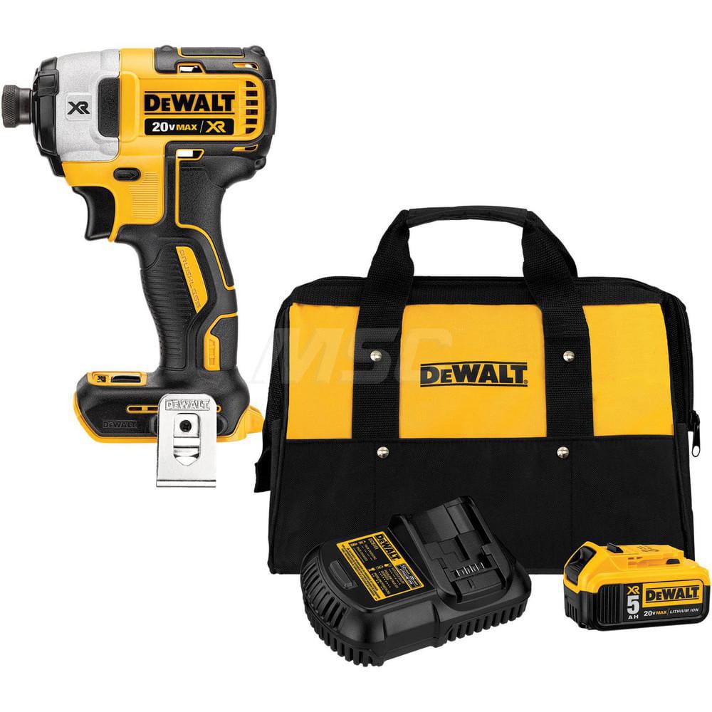 Cordless Impact Driver: 20V, 1/4″ Drive, 3,250 RPM 3 Speed, 1 Lithium-ion Battery Included