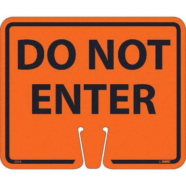 NMC - "Do Not Enter", 12-5/8" Wide x 10-3/8" High, Rigid Plastic Safety Sign - Americas Industrial Supply