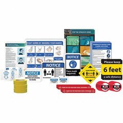 NMC - "Back To Work Kit", 1" Wide x 1" High, Aluminum Composite Panel Safety Sign - Americas Industrial Supply