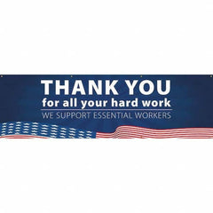 NMC - Banners Message Type: Safety Reinforcement & Motivational Legend: Thank You For All Your Hard Work - We Support Essential Workers - Americas Industrial Supply