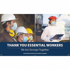 NMC - Banners Message Type: Safety Reinforcement & Motivational Legend: Thank You Essential Workers - We Are Stronger Together - Americas Industrial Supply