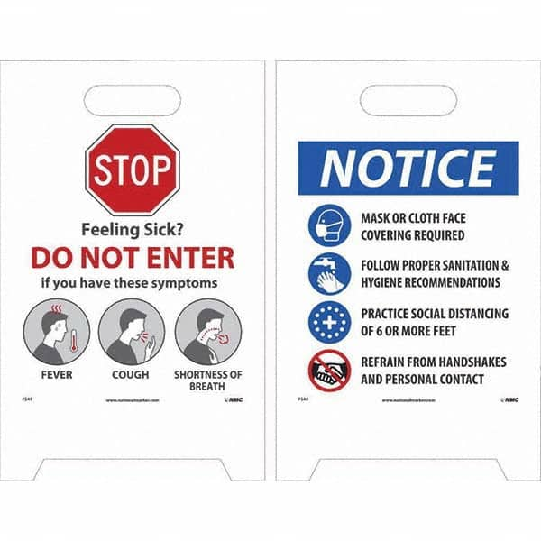 NMC - Cone & A Frame Floor Signs Shape: A-Frame Type: Accident Prevention - Americas Industrial Supply