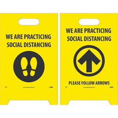 NMC - Cone & A Frame Floor Signs Shape: A-Frame Type: Accident Prevention - Americas Industrial Supply