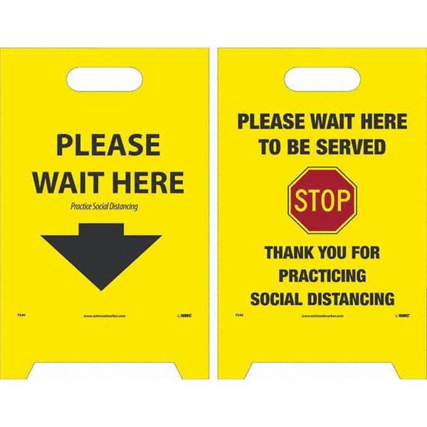 NMC - Cone & A Frame Floor Signs Shape: A-Frame Type: Accident Prevention - Americas Industrial Supply