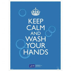 NMC - "COVID-19 - Keep Calm And Wash Your Hands", 18" Wide x 24" High, Paper Safety Sign - Americas Industrial Supply