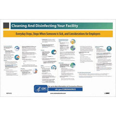 NMC - "COVID-19 - Cleaning and Disinfecting Your Facility", 18" Wide x 12" High, Vinyl Safety Sign - Americas Industrial Supply