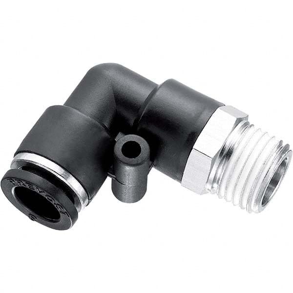 Prevost - Plastic Push-To-Connect Tube Fittings Type: Male Elbow Tube Outside Diameter (Inch): 3/8 - Americas Industrial Supply