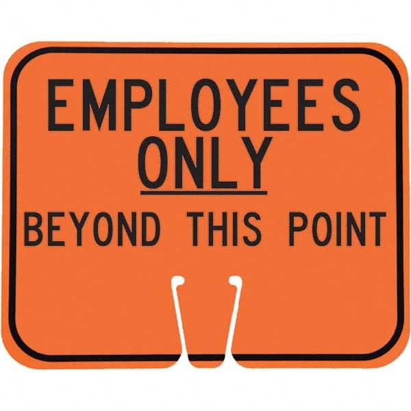 PRO-SAFE - "Notice - Employees Only Beyond This Point", 12-1/2" Wide x 10-1/2" High, ABS Safety Sign - Americas Industrial Supply