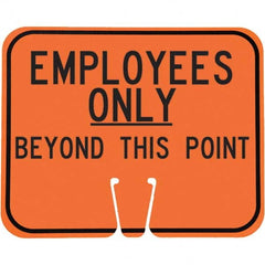 PRO-SAFE - "Notice - Employees Only Beyond This Point", 12-1/2" Wide x 10-1/2" High, ABS Safety Sign - Americas Industrial Supply