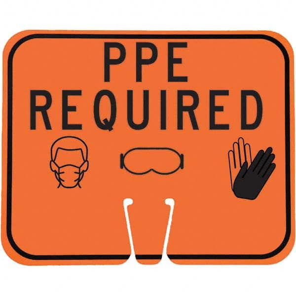 PRO-SAFE - "Notice - PPE Required", 12-1/2" Wide x 10-1/2" High, ABS Safety Sign - Americas Industrial Supply