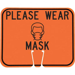 PRO-SAFE - "Notice - Please Wear A Mask", 12-1/2" Wide x 10-1/2" High, ABS Safety Sign - Americas Industrial Supply