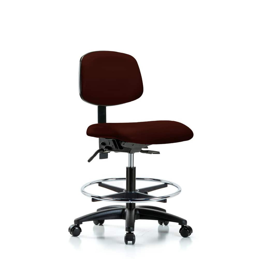 Task Chair: Vinyl, Burgundy