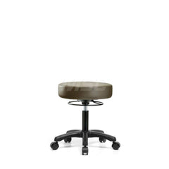 Lab Stool: Vinyl, 24″ Seat Width, 24″ Seat Depth Round Height