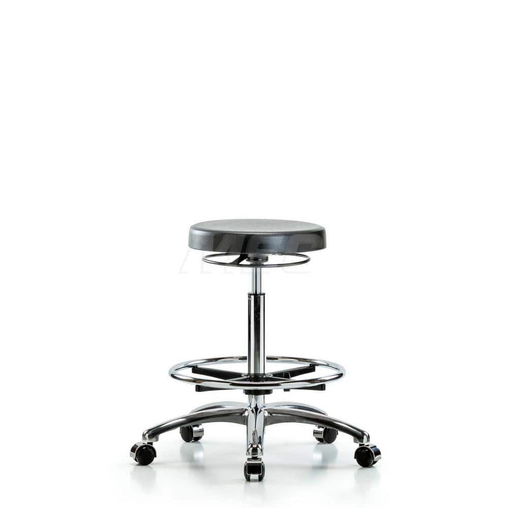 Lab Stool: Polyurethane, 25″ Seat Width, 25″ Seat Depth Round Height