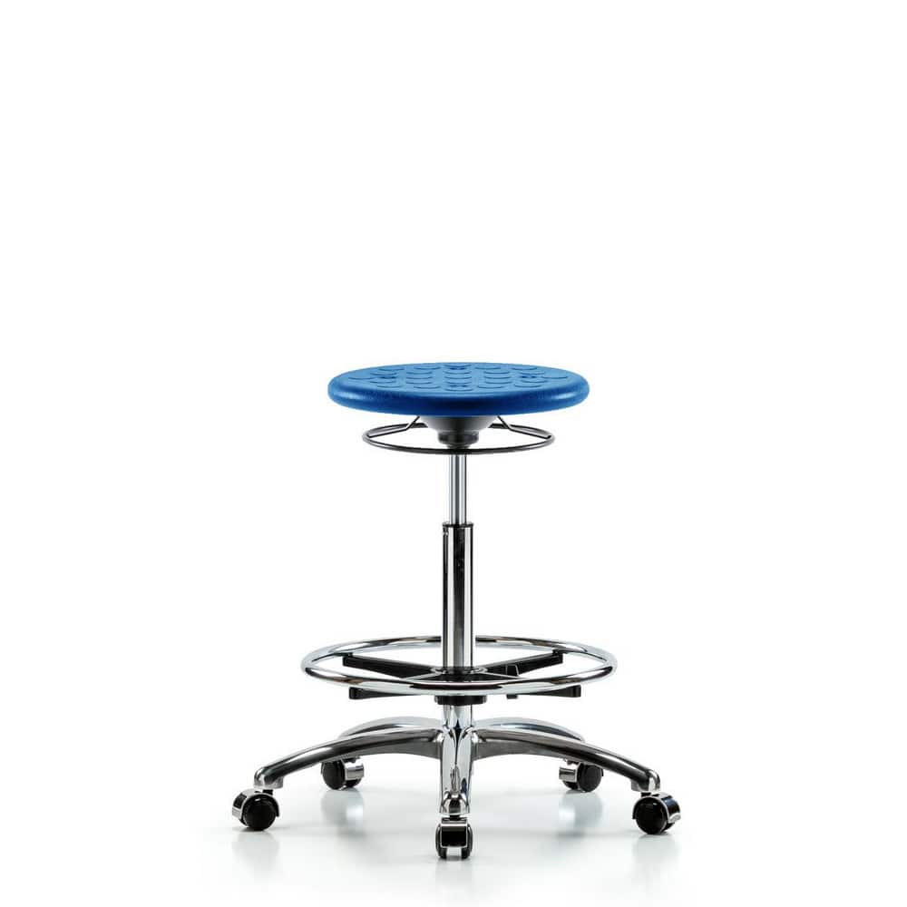 Lab Stool: Polyurethane, 25″ Seat Width, 25″ Seat Depth Round Height