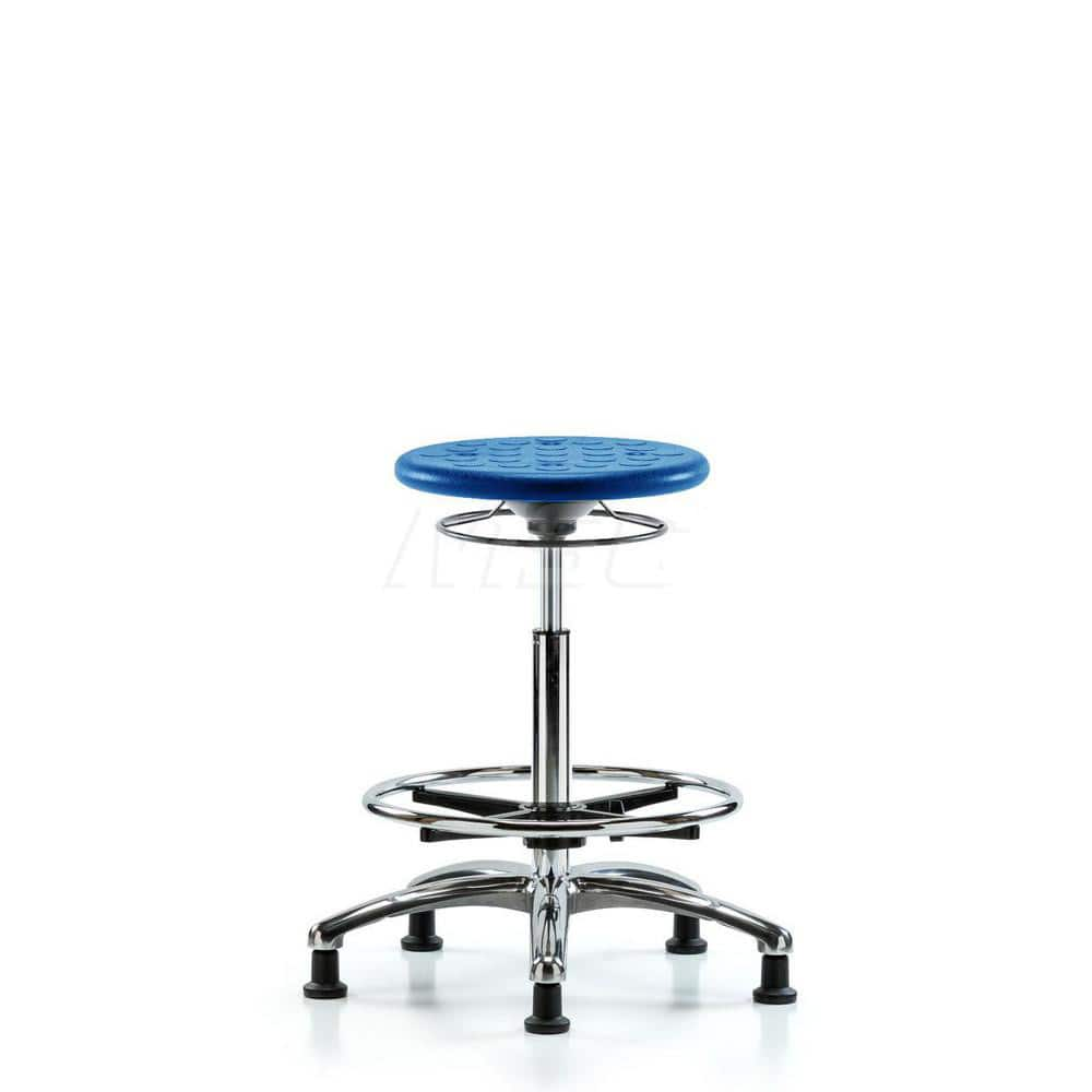 Lab Stool: Polyurethane, 25″ Seat Width, 25″ Seat Depth Round Height