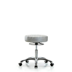 Lab Stool: Vinyl, 25″ Seat Width, 25″ Seat Depth Round Height