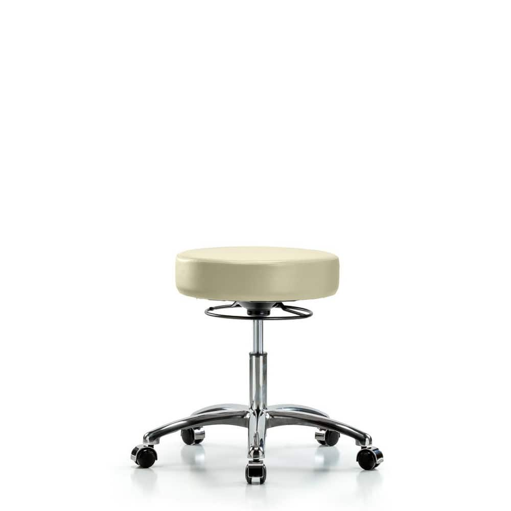 Lab Stool: Vinyl, 25″ Seat Width, 25″ Seat Depth Round Height