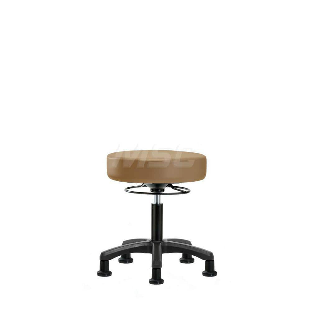 Lab Stool: Vinyl, 24″ Seat Width, 24″ Seat Depth Round Height