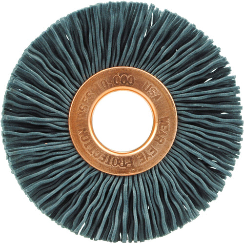 2″ Diameter-1/2″ Arbor Hole - Abrasive Nylon-Copper Center Straight Nylox Wheel - Americas Industrial Supply